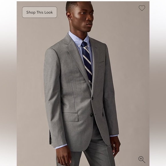 J. Crew Ludlow Slim-fit Suit Jacket Double Vent Loro Piana Wool Charcoal 44R NEW - Picture 5 of 17
